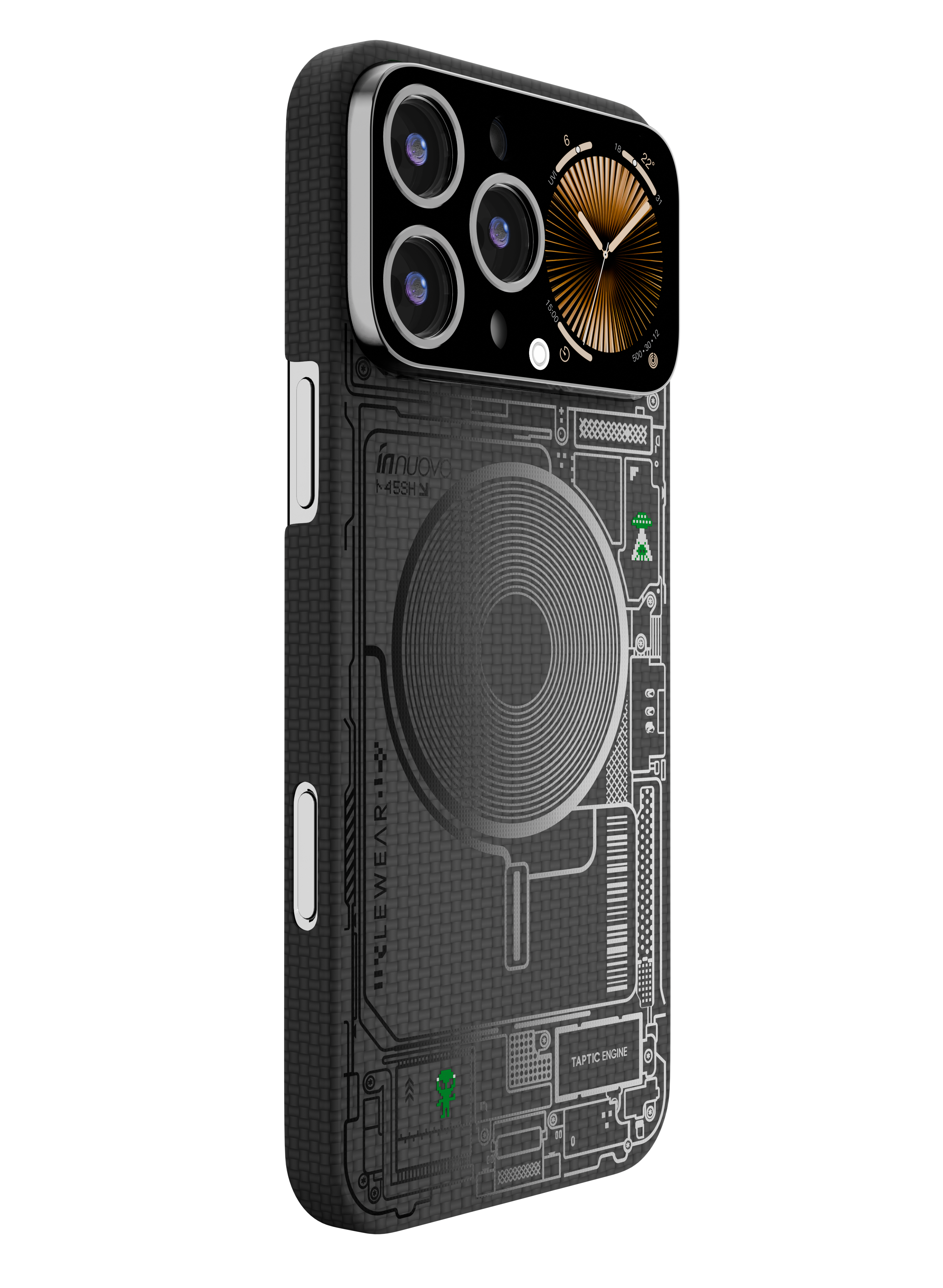 Smart Window Phone Case with Mini LED Display – Real-Time Notifications, Music Control & Caller ID