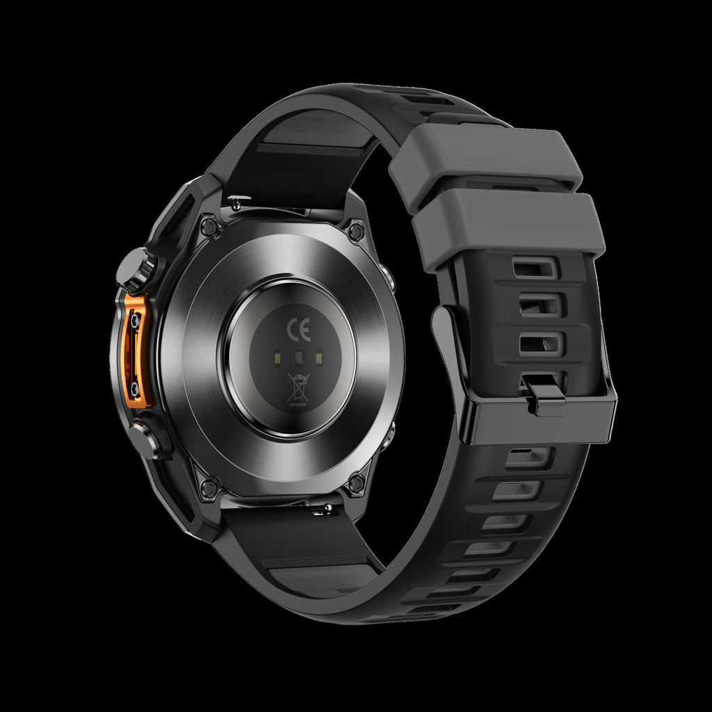HD300 Smart Watch Black Silicone - Angle View