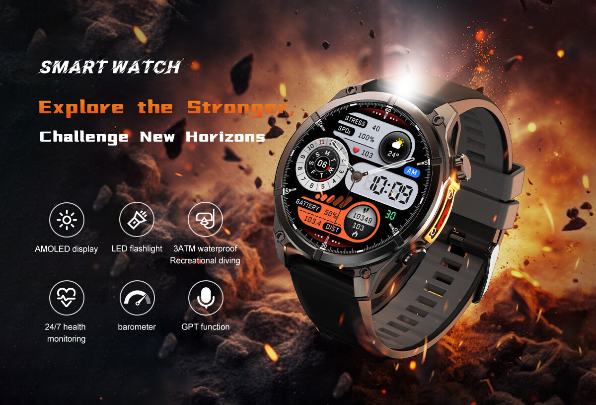 HD300 Smart Watch - Hero Banner Explore the Stronger