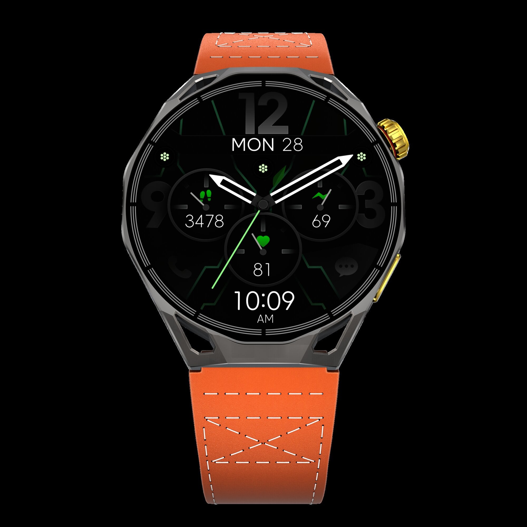 LEWEAR L-X1 Smart Watch Front View Fitness Tracking Display