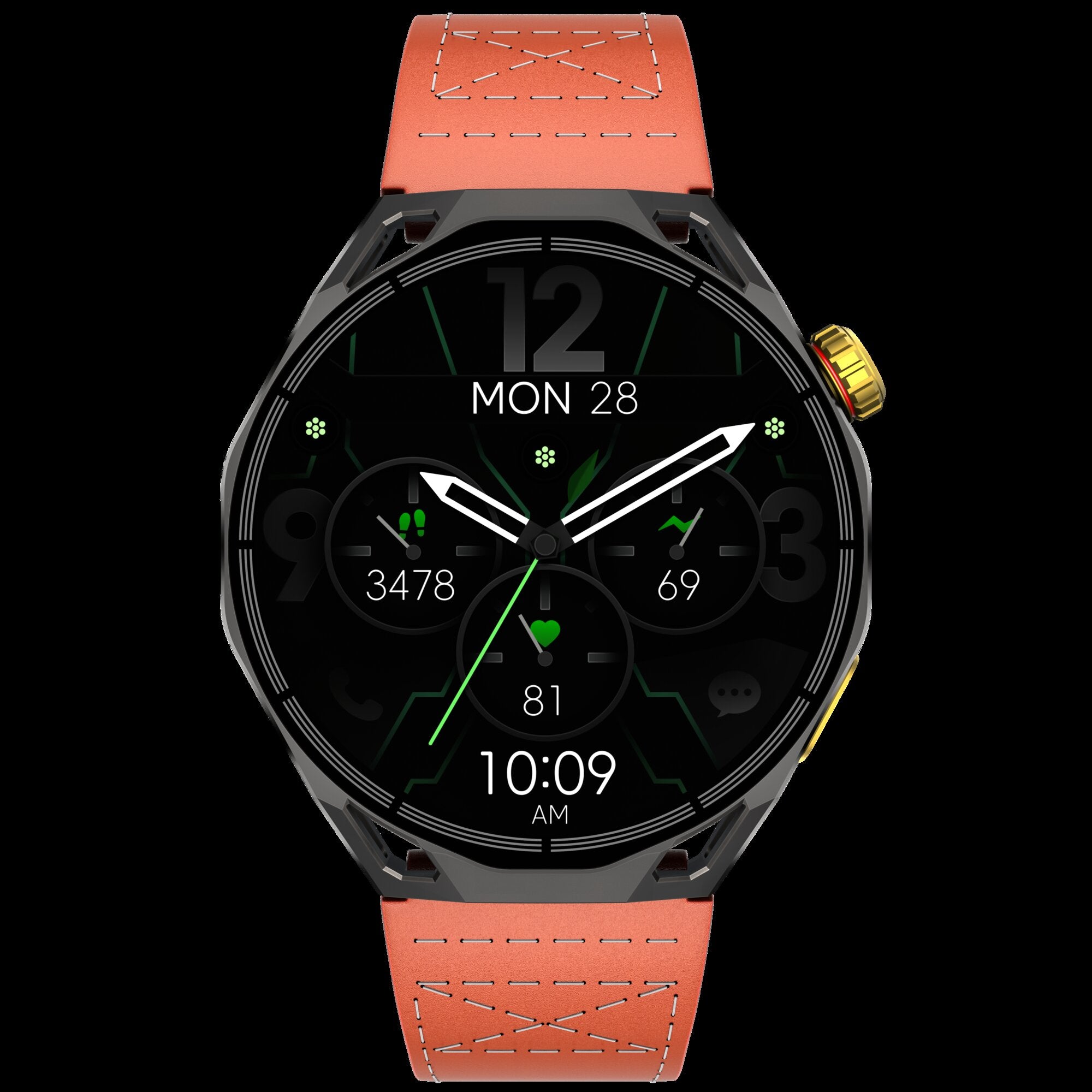LEWEAR L-X1 Smart Watch Front View with English Digital Dial