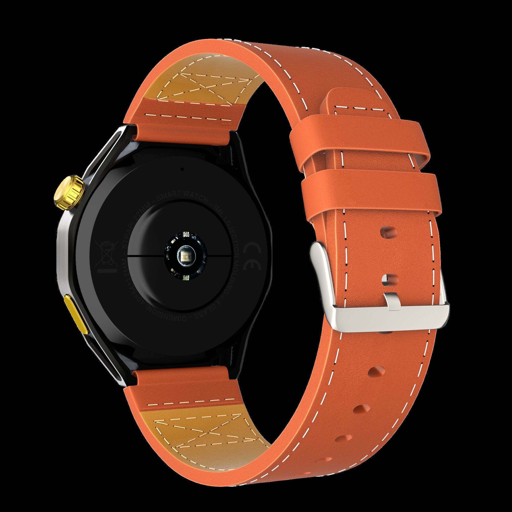 LEWEAR L-X1 Smart Watch Back View with Heart Rate Sensor
